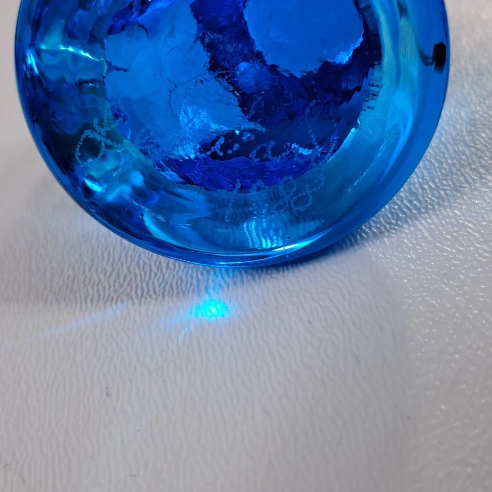 2 Leo Ward Glass Blue Bird of Happiness Signed Figurine USA - Picture 6 of 14